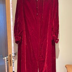 Vintage ladies red velvet cape coat