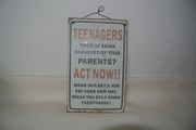 Metal Sign For A Teenager's Room