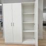 White 3-Door Wardrobe - Like New - Kilkenny Image 3