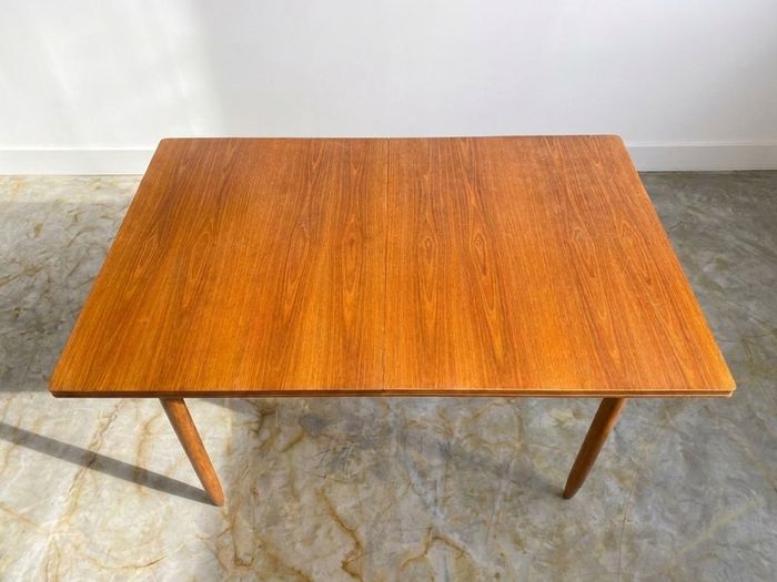 Danish Mid Century Teak Extending Dining Table & 4 Chairs