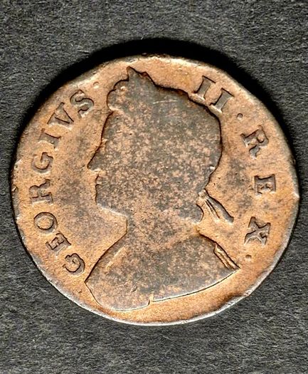 1738 Britannia George ll half Penny coin