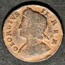 1738 Britannia George ll half Penny coin Image 3