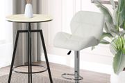 NEW SALE | PU Leather Rhombus Design Bar Stool with Adjustable Height