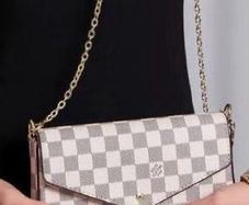 LV wallet on chain / leather / new