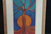 Tree of Life hand painted on Silk