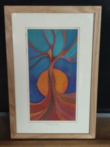 Tree of Life hand painted on Silk