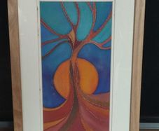 Tree of Life hand painted on Silk