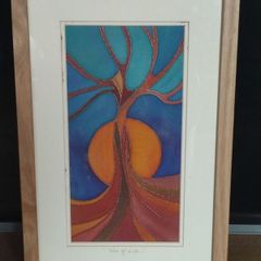 Tree of Life hand painted on Silk