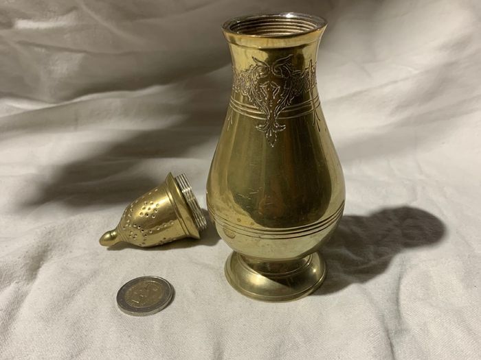brass salt / pepper shaker