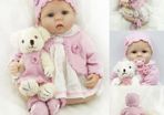 Reborn Dolls 22 Inches 55 cm That Looks Real Baby Doll Lifelike Silicone Vinyl Newborn Soft Doll Blue eyes Toddlers (FREE POSTAGE)