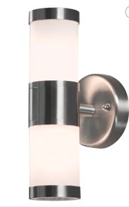 Modena Silver 2 - Bulb Outdoor Armed Sconce