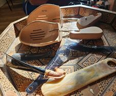 Vintage Shoe Trees and Collection of Shoe Horns