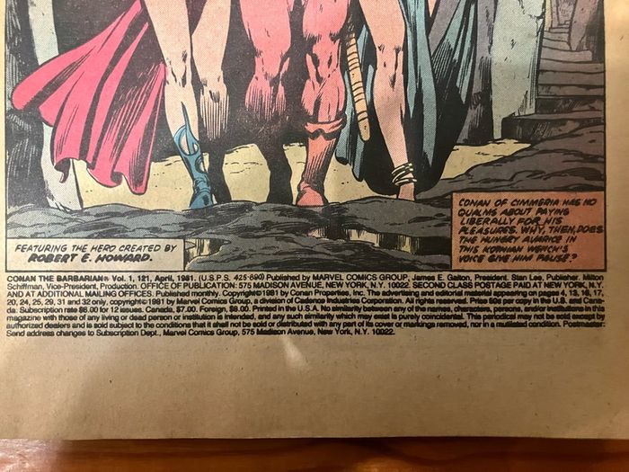 Comic: 'Conan The Barbarian' no. 121 (April 1981)
