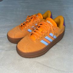adidas gazelle bold orange, baby blue, purple