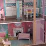 Large wooden dolls house with furniture Image 2