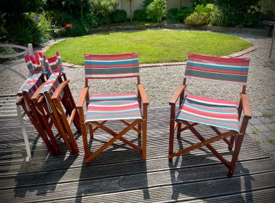 Debenhams Solid Wood Directors-Style Deck Chairs