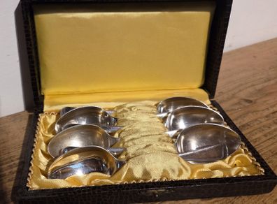 Vintage Set Newbridge Silver Teaspoons Original Box
