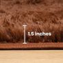 Rugs Living Room 120 x 170 cm  Fluffy Shaggy Brown Area Rugs for Bedroom, Lounge Super Soft Non Slip Rug Washable Modern Floor Carpets Bedside Rug for Kids Room Image 5
