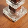 Mid-Century Pair of Clear Glass and Rosewood Table Lamps by Atelje Glas & Tra, 1960s. Image 5