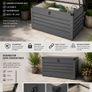 Metal Garden Storage Box 360L Waterproof Lockable Outdoor Storage Chest Image 5