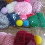 Wool Knit Doll Beanies Hats Winter Hat Pom Pom Image 3