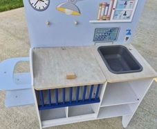 wooden vet station