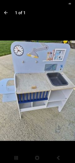 wooden vet station