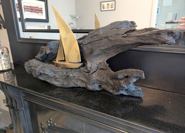 Galway Hooker Bog Oak Sculpture