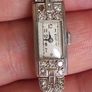 ladies platinum and diamond watch Image 5
