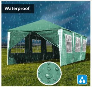 3 x 9 m Gazebo, Protection Party Tent, MaterialHigh-Quality Marquee Garden Tent with 8 Side Panels, Waterproof for Wedding, Party, Garden, Market