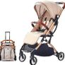 White Frame Lightweight Stroller,Compact Travel Buggy,Stylish Pushchair,One Hand Foldable,Five-Point Harness,Great for Airplane, Upgraded Wheels,with Accessories MULTIPLE COLOURS AVAILABLE (FREE POSTAGE) Image 6
