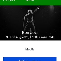 Bon Jovi Dublin Pitch Tickets