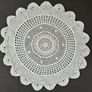 Vintage Handmade Crochet Doily, serviette, 37.5 cm, White Cotton Lace Table Centrepiece Image 5