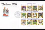 1986 Guernsey Christmas "Carols" Sheet Commemorative Stamps Official First Day Cover (FDC)