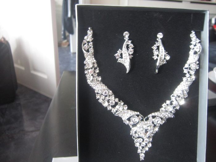 Silver Crystal  Bride's Designer Neck Piece and Earrings