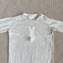 The Little White Company Organic Cotton Bunny Pom-Pom Knitted Romper 6-9 Months Image 2
