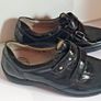 Waldlaufer Henni Ladies Shoe Black Patent Leather Wide Fit Size UK3 Velcro Closure CAN POST Image 8