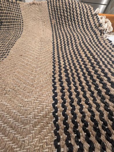 Large natural jute rug