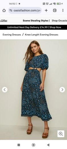 cut out print dress