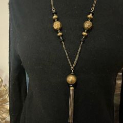 Long tassel necklace