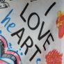 Moschino Cheap & Chic I Love Art Scarf - Rrp 219 (new) Image 10