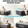 Inflatable Mattress, Air Bed, Double Airbed with Built in Pump, Blow Up Mattress, Folding Guest Bed Self Inflating with Flocked Surface for Camping and Home Use, 190cm x 140cm x 50cm Black Image 2