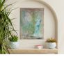 Original Painting Biophilic Palette Painting of gardrn Roman statue Quiet Luxury Aesthetic Image 2