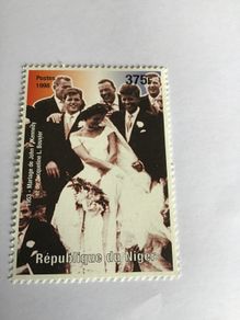 Rare stamp - 1953 - Marriage of John F Kennedy and Jacqueline Bouvier