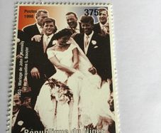 Rare stamp - 1953 - Marriage of John F Kennedy and Jacqueline Bouvier