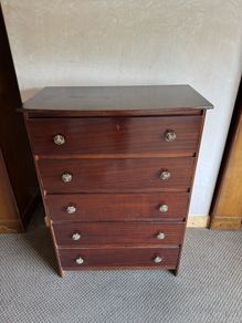 Vintage Mahogany Chest of Drawers Five Drawer Tallboy
