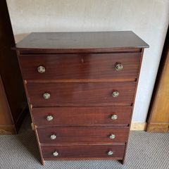 Vintage Mahogany Chest of Drawers Five Drawer Tallboy