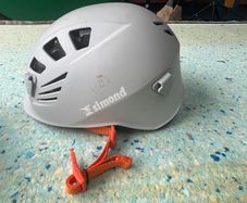 2 rock climbing helmets