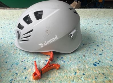 2 rock climbing helmets