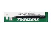 Straight eyelash tweezers, black ESD-12